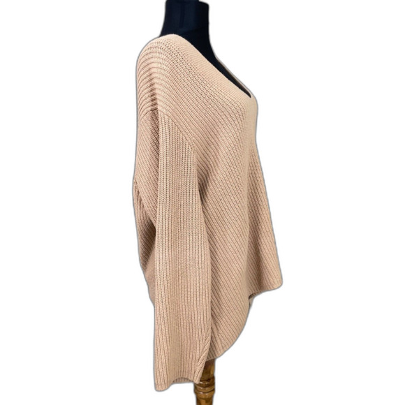 Urban Outfitters Cotton blend Top Women's M Beige V-neck Oversized Boho Beachy - Picture 2 of 11